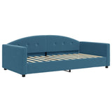 Lit de repos sans matelas bleu 100x200 cm velours