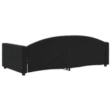 Daybed without mattress black 100x200 cm velvet