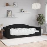 Daybed without mattress black 100x200 cm velvet