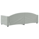 Lit de repos sans matelas gris clair 90x190 cm velours