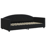 Lit de repos sans matelas noir 90x190 cm velours