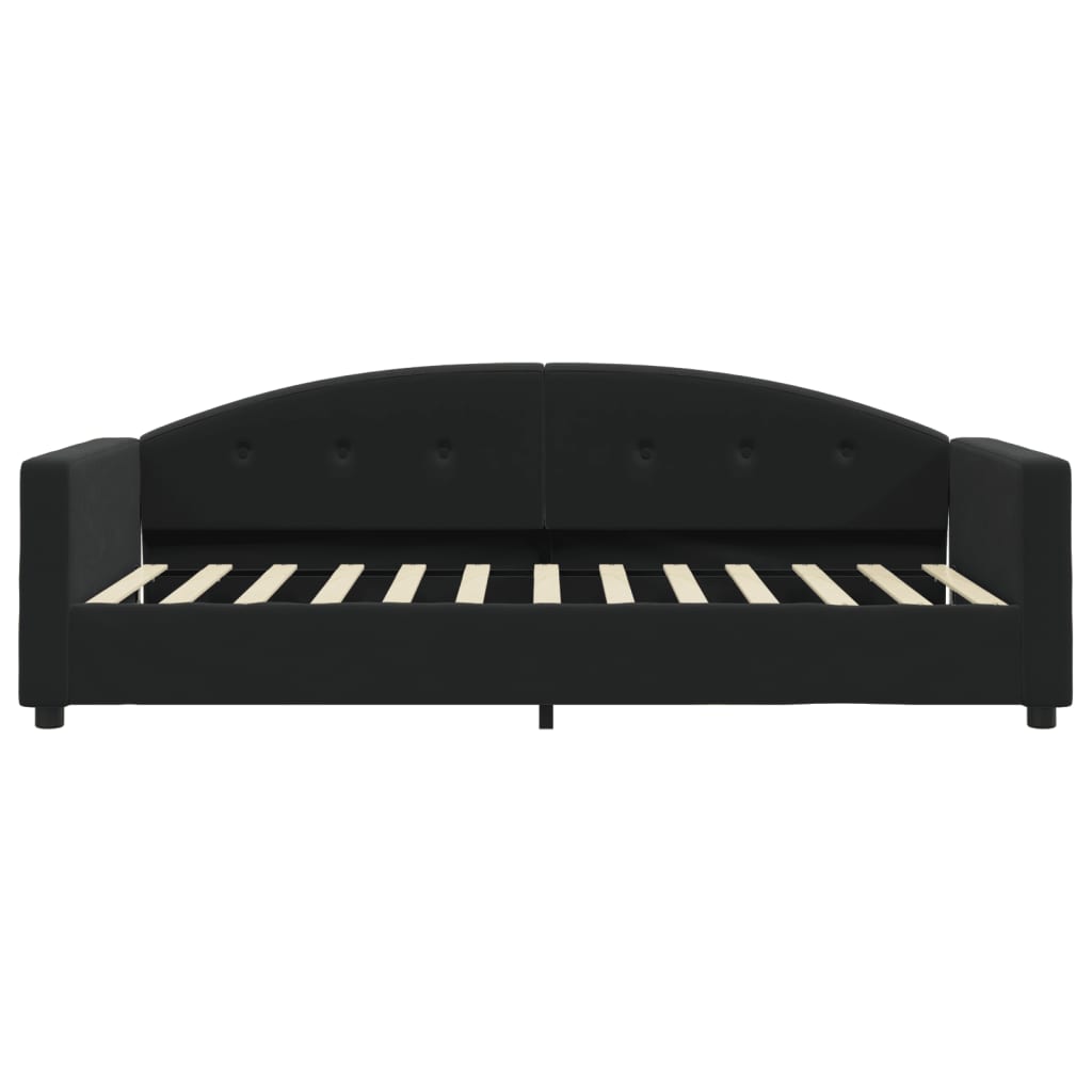 Lit de repos sans matelas noir 90x190 cm velours