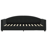 Lit de repos sans matelas noir 90x190 cm velours