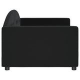 Lit de repos sans matelas noir 90x190 cm velours