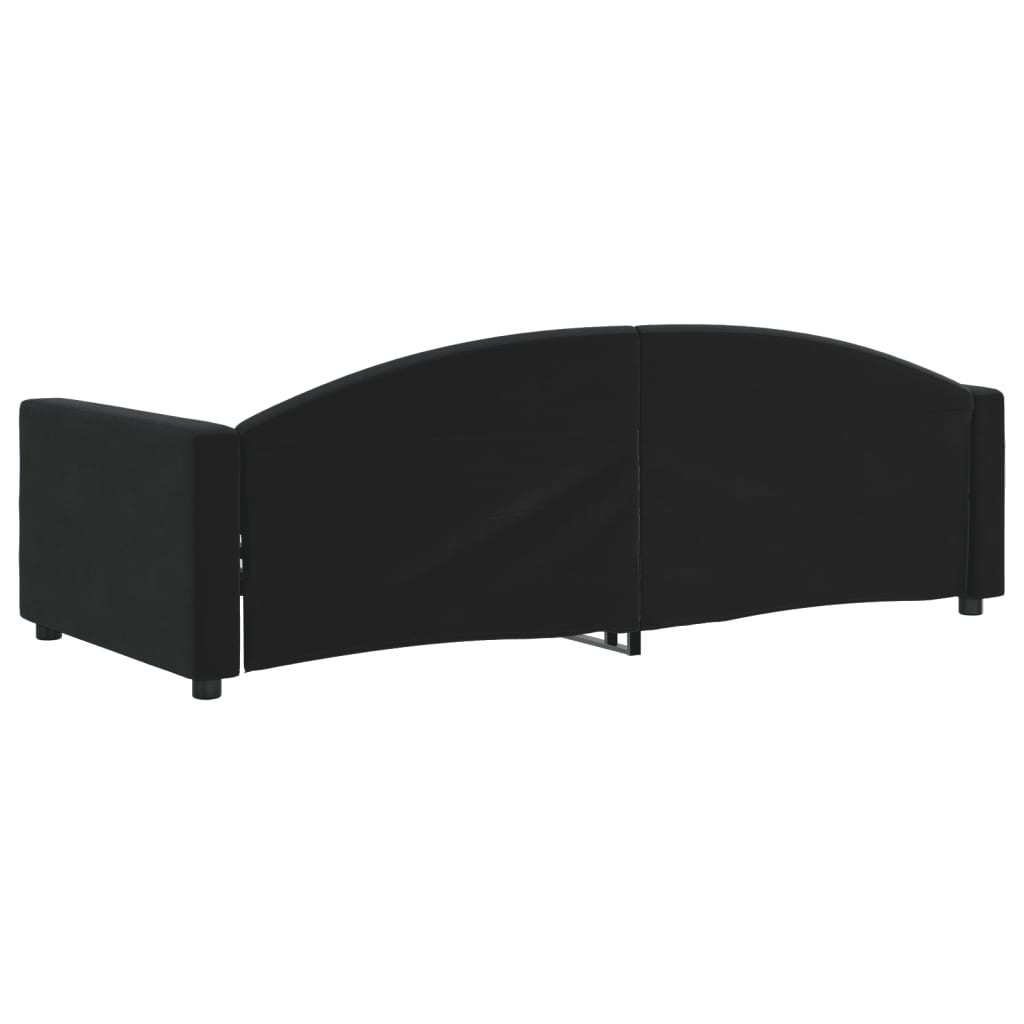 Lit de repos sans matelas noir 90x190 cm velours