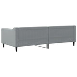 Lit de repos sans matelas gris clair 90x200 cm tissu