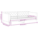 Lit de repos sans matelas gris clair 90x200 cm tissu