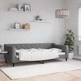 Lit de repos sans matelas gris foncé 90x200 cm tissu