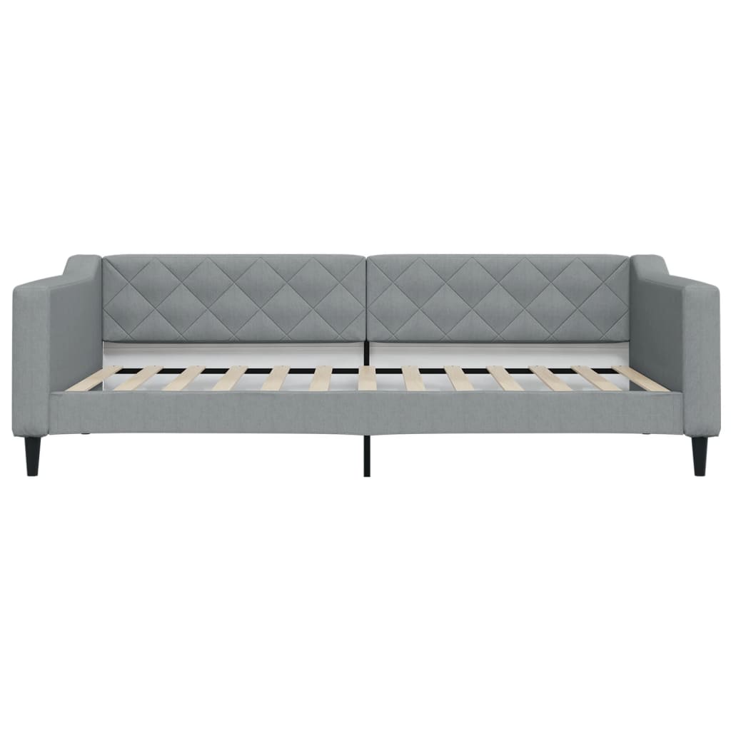 Lit de repos gris clair 100x200 cm tissu