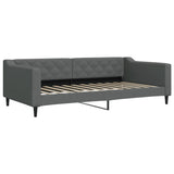 Lit de repos gris foncé 100x200 cm tissu