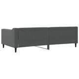 Lit de repos gris foncé 100x200 cm tissu