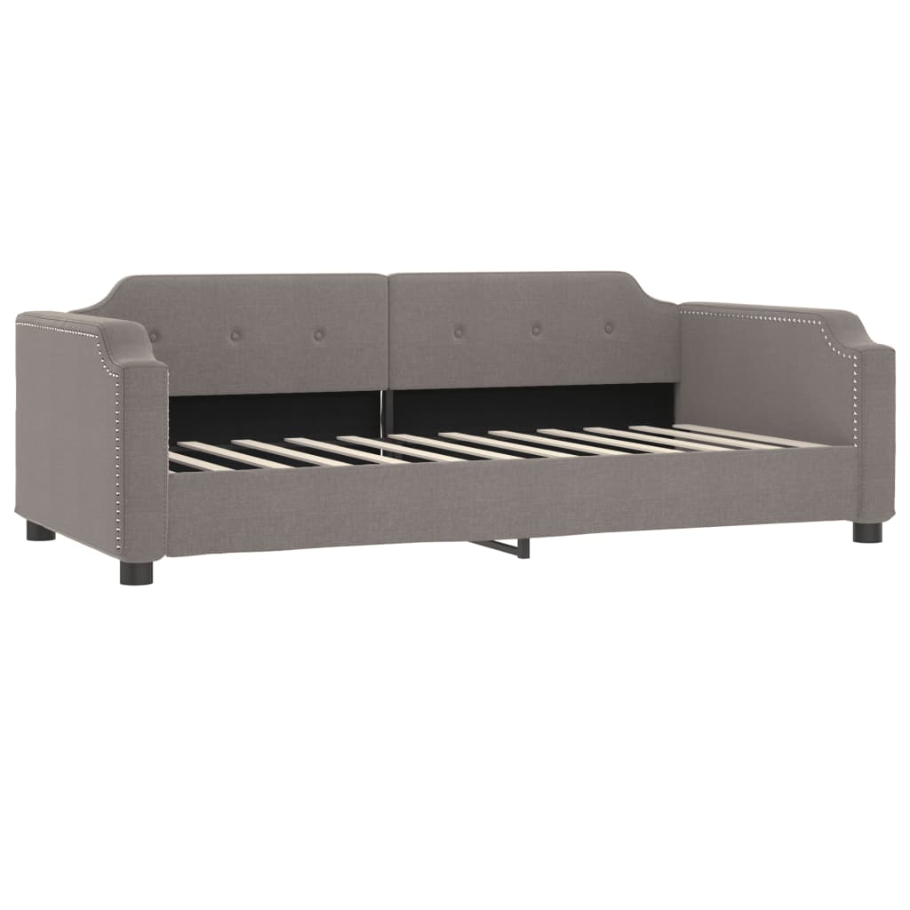 Lit de repos sans matelas taupe 90x200 cm tissu