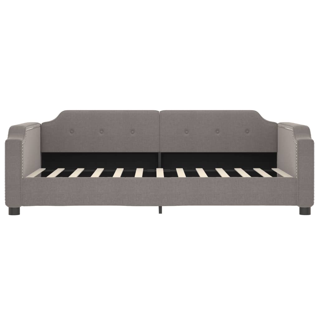 Lit de repos sans matelas taupe 90x200 cm tissu