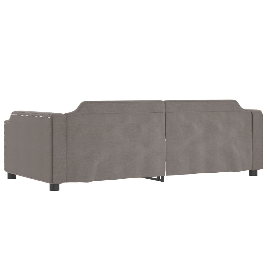 Lit de repos sans matelas taupe 90x200 cm tissu