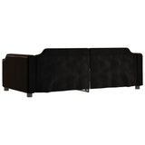 Lit de repos sans matelas noir 100x200 cm tissu