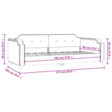 Lit de repos sans matelas gris foncé 90x190 cm tissu