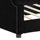 Lit de repos sans matelas noir 90x190 cm tissu