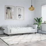 Lit de jour sans matelas blanc 90x200 cm similicuir