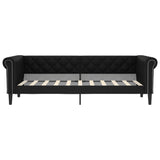 Lit de jour sans matelas noir 90x190 cm similicuir