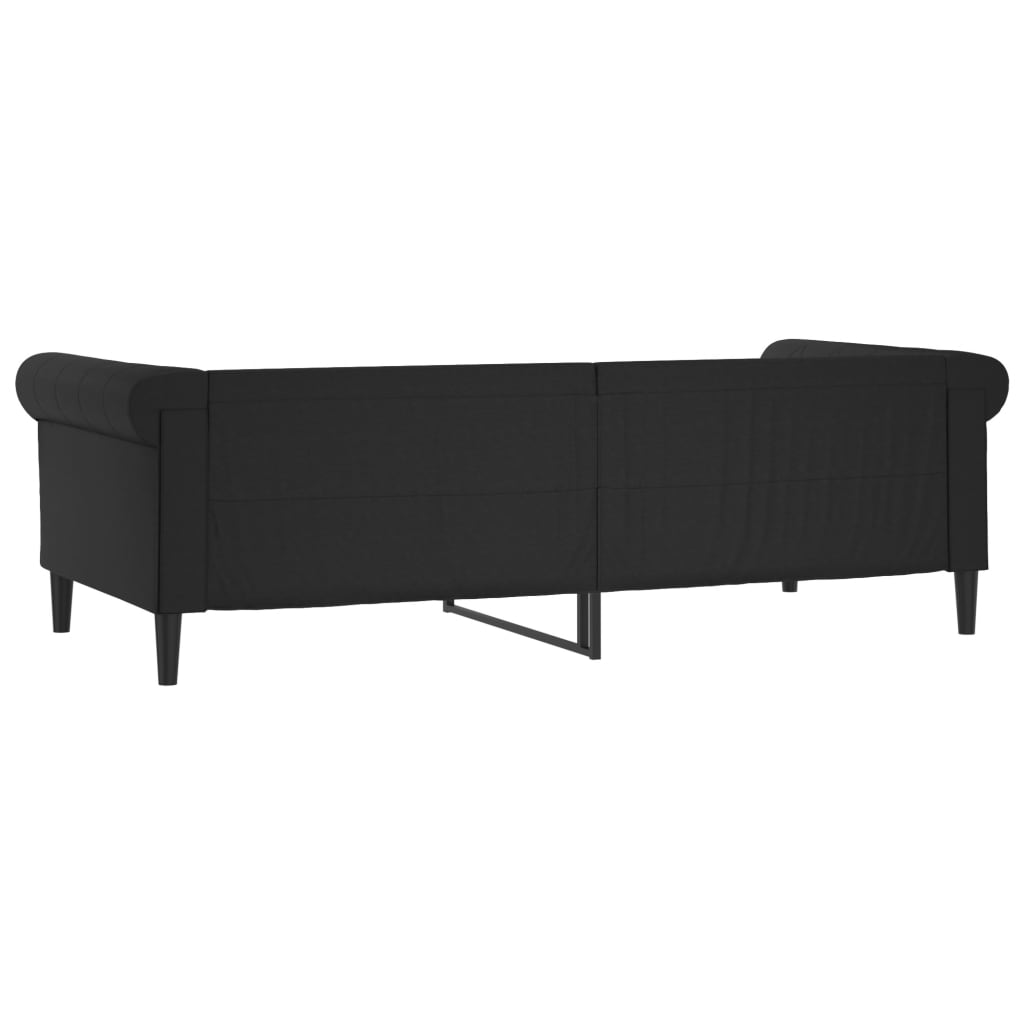 Lit de jour sans matelas noir 90x190 cm similicuir