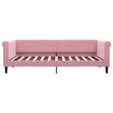 Lit de repos sans matelas rose 90x200 cm velours