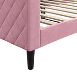 Lit de repos sans matelas rose 90x200 cm velours