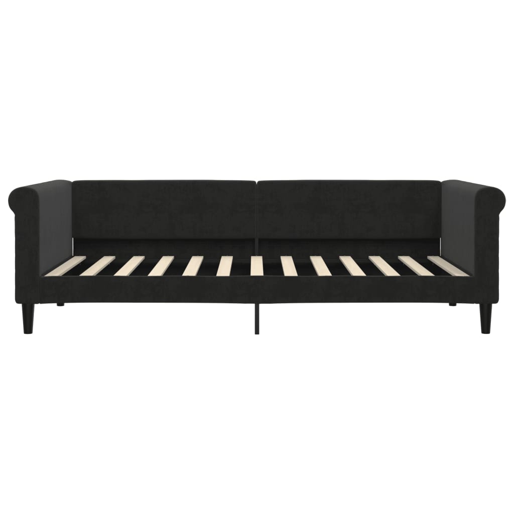 Lit de repos sans matelas noir 90x200 cm velours