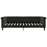 Lit de repos sans matelas noir 90x200 cm velours