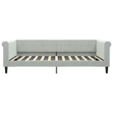 Lit de repos sans matelas gris clair 100x200 cm velours