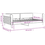 Lit de repos sans matelas noir 100x200 cm velours