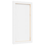 Toiles à peindre 12 pcs blanc tissu et bois massif pin