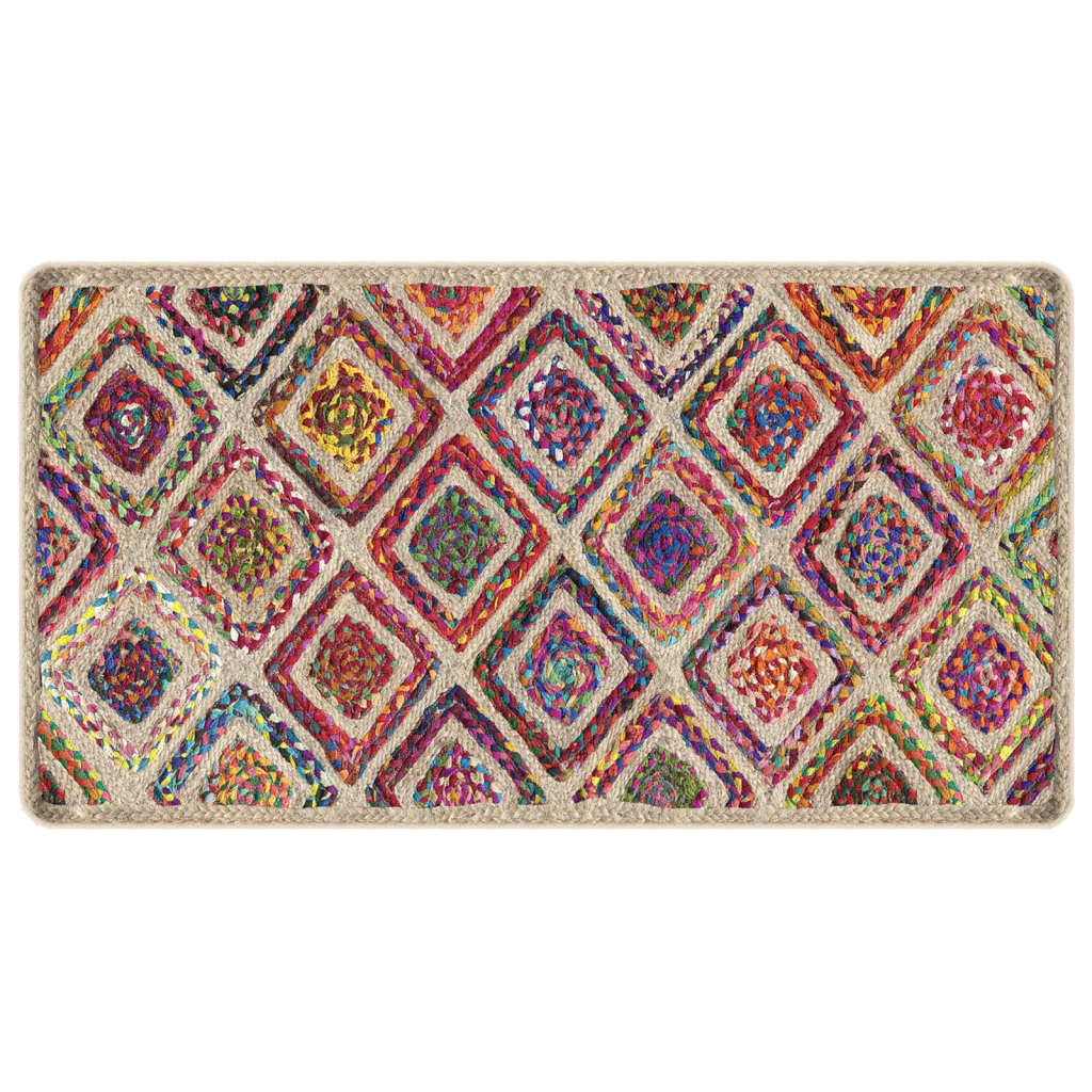 Tapis lavable multicolore 80x150 cm antidérapant