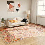 Tapis lavable multicolore 190x300 cm antidérapant