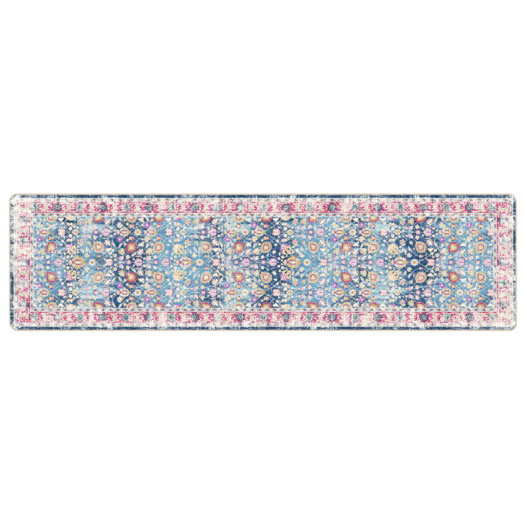 Tapis lavable multicolore 80x300 cm antidérapant