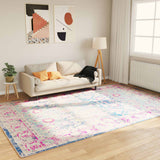 Tapis lavable multicolore 190x300 cm antidérapant