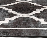 Tapis lavable noir et blanc 160x230 cm antidérapant