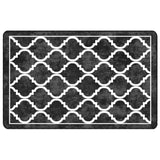 Tapis lavable noir et blanc 190x300 cm antidérapant