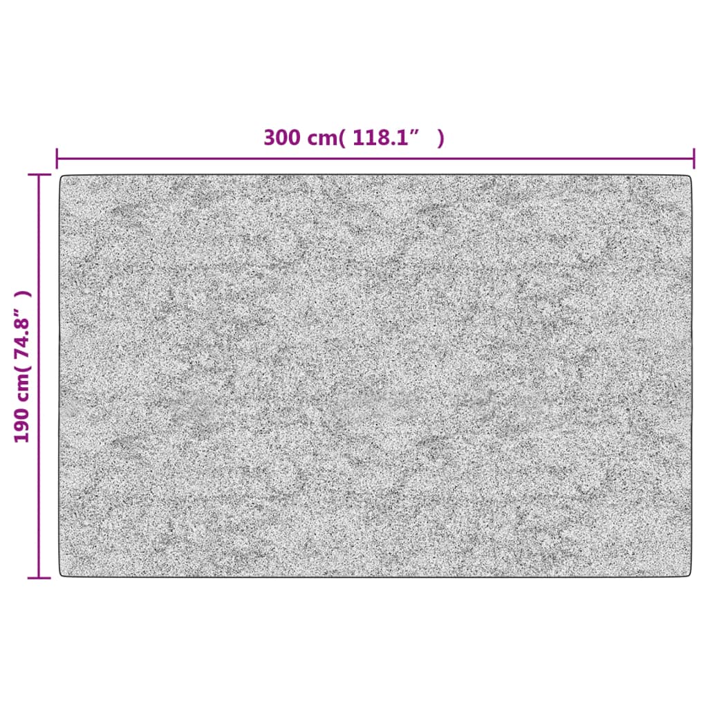 Tapis lavable noir et blanc 190x300 cm antidérapant