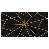 Black and gold washable rug 80x150 cm non-slip