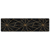 Tapis lavable noir et doré 80x300 cm antidérapant