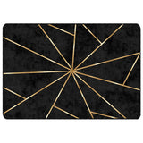 Tapis lavable noir et doré 120x180 cm antidérapant