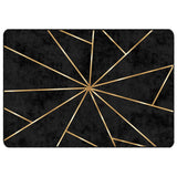 Black and gold washable rug 160x230 cm non-slip