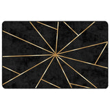 Tapis lavable noir et doré 190x300 cm antidérapant