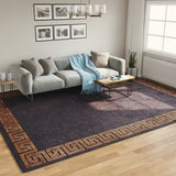 Tapis lavable noir et doré 400x300 cm antidérapant