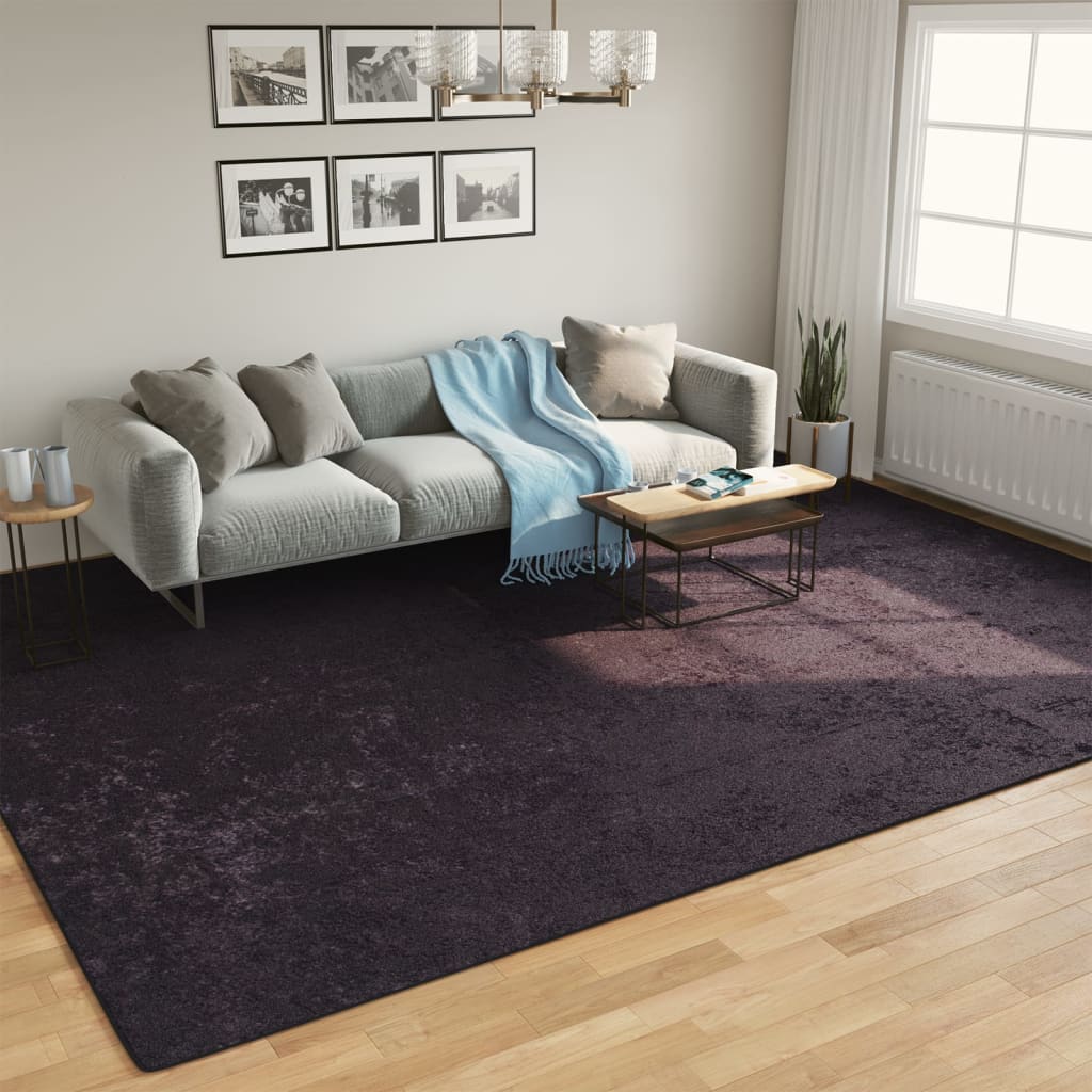 Tapis lavable anthracite 400x300 cm antidérapant