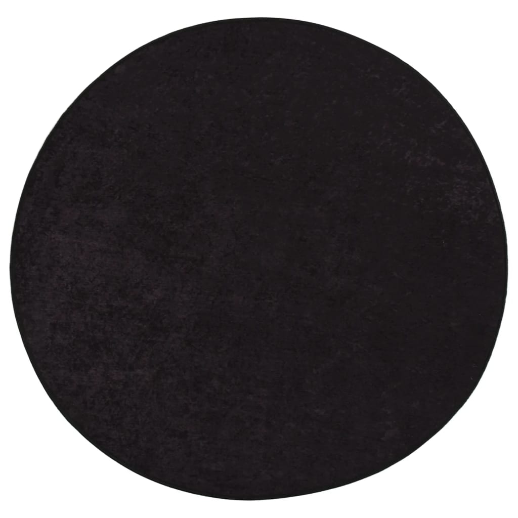 Tapis lavable anthracite Ø 200 cm antidérapant