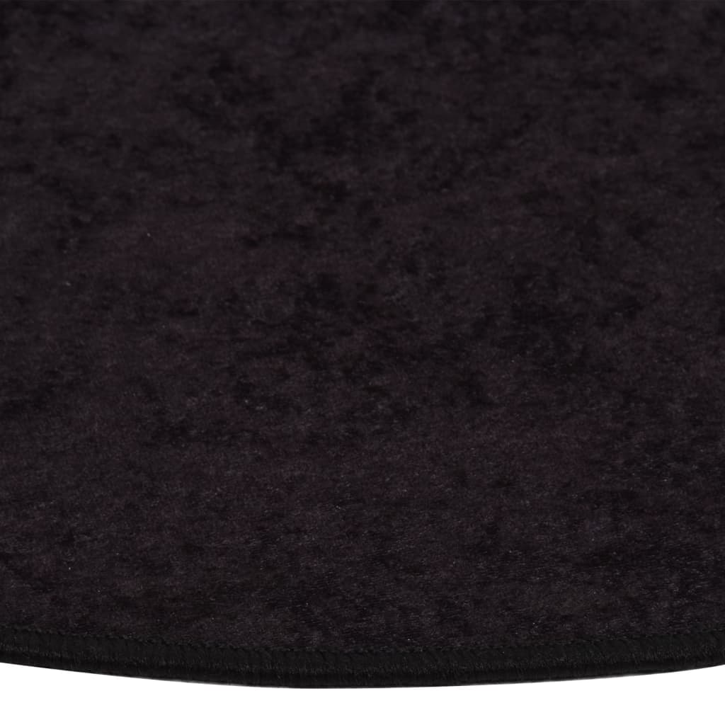 Tapis lavable anthracite Ø 200 cm antidérapant