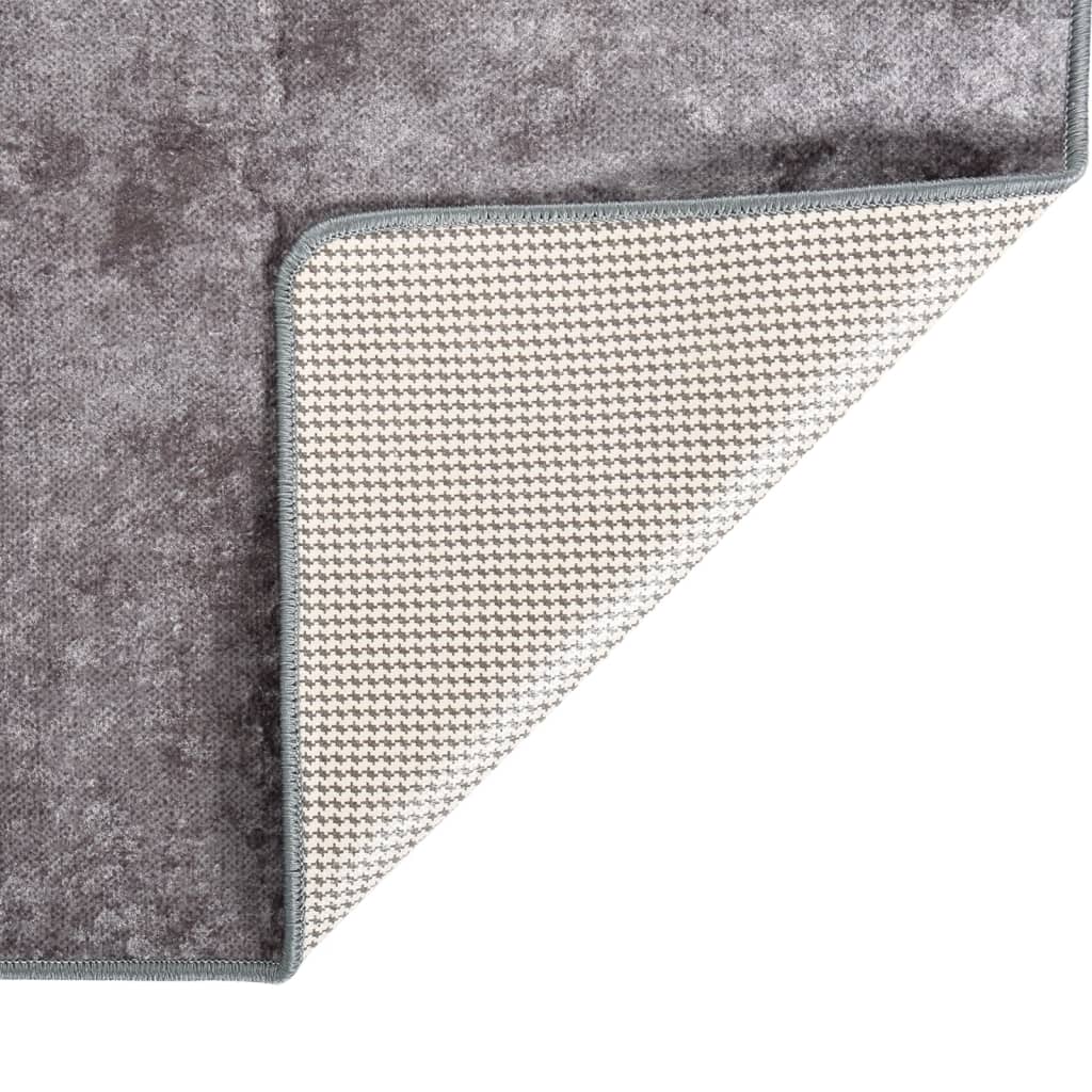 Tapis lavable gris 400x300 cm antidérapant