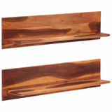 Étagères murales 2 pcs 112x20x26 cm bois massif d'acacia