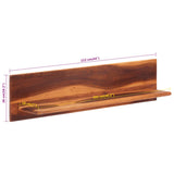 Étagères murales 2 pcs 112x20x26 cm bois massif d'acacia